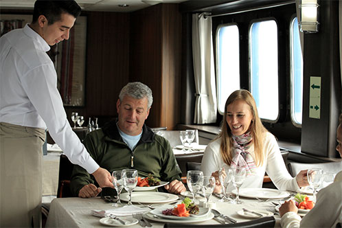 Gastronomía excelente con Australis. SoloCruceros.mx