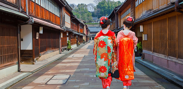 Cruceros por Japón, geishas en Kioto. SoloCruceros.mx